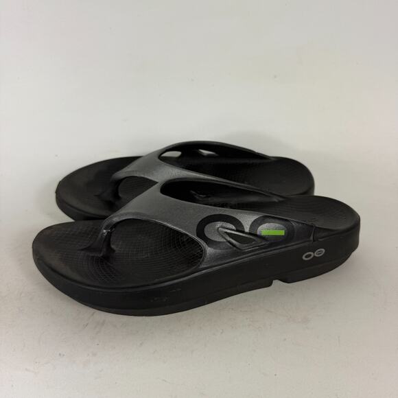 OOFOS OOriginal Sport Recovery Thong Sandals Women's 7 Graphite Slip-On Comfort - Picture 5 of 9